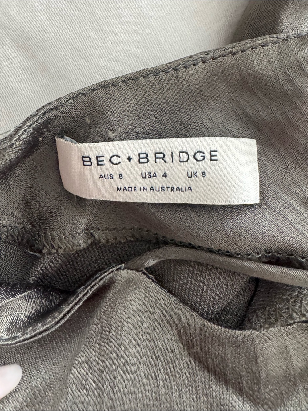Bec + Bridge Moon Dance V Maxi Dress in Dark Willow Olive Green Size 4 - Picture 7 of 7